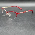 Zenni Optical 158718 Half-rim Eyeglasses Frame Red Flex 51-16-135 Euc Pre-owned. Price: $23.00.