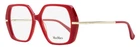 Max Mara Geometric Eyeglasses MM5175 066 Carmine Red 52MM New. Price: $89.00.