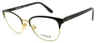 Vogue 4088 352 Women's Eyeglasses Frames 50-18-140 Black / Gold New. Price: $35.91.