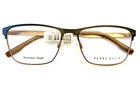 Perry Ellis Eyeglasses 408-1 Black /brown Square Full Rim 55-16-140 Demo Lens New. Price: $30.00.