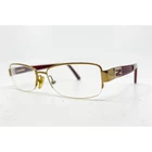 Fendi F963 705 Gold And Burgundy Semi-rimless Eyeglasses Frames Italy 53-16-135 Pre-owned. Price: $47.99.