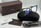 Tom Ford FT5844 001 Shiny Black Blue Block Lens 55 Mm Women's Eyeglasses New. Price: $195.00.