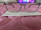 Gucci Gray Rectangular Full Rim Eyeglasses Frames Plastic Solid Unisex New. Price: $80.00.