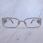 Legacy Eyeglasses Frame WM1024 Women's Gold Metal Rectangle Full Rim 51-18-135 Pre-owned. Price: $34.99.