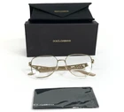 Dolce & Gabbana Eyeglasses Frames DG1358 02 Gold Butterfly Wire Rim 56-16-145 New. Price: $174.99.