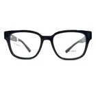 Prada Eyeglasses Frames VPRA09 16K-1O1 Polished Black Square Full Rim 52-18-145 New. Price: $186.23.