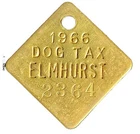 1966 Elmhurst Dog Tax Tag #2364 Our T7641. Price: $8.35.