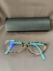 Prada Vpr 13V-F 475-1O1 Tortoise Brown Green Cat Eye Frames 53-17 145 Mm Pre-owned. Price: $80.00.