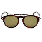 Gucci GG0124S Aviator Sunglasses Brown Acetate Green Lens Italy Vtg Designer Men Pre-owned. Price: $373.31.