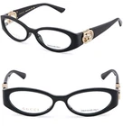 Gucci GG1693O Black Gold Logo Oval Unisex Eyeglasses Optical 52MM 001 New. Price: $203.50.