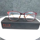 Kliik Denmark Eyeglass Frames 50-16-135 Copper Orange Metal Full Square Rim Klik Pre-owned. Price: $54.14.