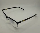 Burberry Eyeglasses Frames Only B1323-1213 Black Stripe Half Rim 54-18-145 Pre-owned. Price: $58.88.