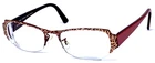 Jean Lafont Sherie 601 France Gold/red Half Rimless Eyeglasses Frame 51-17-142 Pre-owned. Price: $100.00.