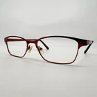 Zenni Eyeglass Frames Womens Shiny Wine Coral Full Rim Rectangle 52-16-135 Pre-owned. Price: $19.99.