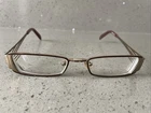 Easyclip Eyeglasses Frames Only P6061 Brown Metal Full Rim Rectangle 50-18-140 Pre-owned. Price: $19.87.