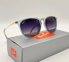 Ray-ban RB4171 6592/T3 Erika Polarized Sunglasses Grey Lenses Blue Frame UV400 New. Price: $50.00.