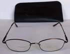 Lantis Optical DG0824 L6007 53-18-138 Brn Oval Metal Eyeglasses Frame Only, Case Pre-owned. Price: $19.99.