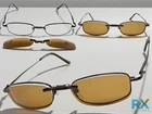 Mens Classy Elegant Optical Eye Glasses Stainless Steel Frame & Magnetic Clip On New. Price: $13.94.