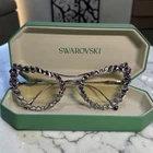 Swarovski SK7011 4001SB 56MM Silver Blue Light Filter Lens Women's Eyeglasses New. Price: $199.99.