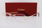 Closeout New Authentic Cartier Eyeglass Frames Ct 0344/O 001 Rimless Gold 53MM. Price: $712.25.