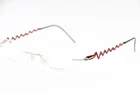 New Bioeyes X7 COL.186 Silver Red Eyeglasses Authentic Frame Rx 52-17. Price: $60.00.