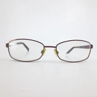 Visage E214 Burgundy Oval Eyeglasses Frames Rhinestone Accents 52-17-135 Pre-owned. Price: $39.98.