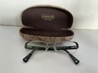 Coach Satin Gunmetal Script Logo Glasses Hc 5017 52 18 140FRAMES Only + Case Pre-owned. Price: $24.00.