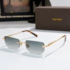 Tom Ford Rectangular Sunglasses Model: FT1355 Size: 52-19-145 New. Price: $156.75.