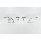 Naturally Rimless Eyeglasses Frame Stainless Steel Gun Metal 50-19-135 New. Price: $23.99.