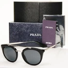 Prada Sunglasses Cinema Black Silver Grey Square PR23SS Spr 1AB-1A1 52MM New. Price: $267.36.