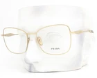 Prada Eyeglasses Vpr 53Z ZVN-1O1 Pale Gold Metal 56-18-140 W/case New. Price: $165.00.
