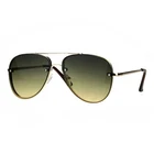 Rims Behind Lens Pilot Sunglasses Designer Style Metal Frame UV400 New. Price: $14.95.