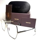 New Tom Ford TF5876-B 032 Shiny Black On Gold Authentic Eyeglasses Frame 56-16. Price: $180.00.
