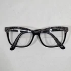 Jimmy Choo Jc 98 801 Black Snakeskin Cat Eyeglasses Frames Italy 52-16-140 Pre-owned. Price: $124.95.