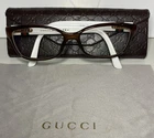 Gucci Gg 3647 0YS Brown White 51-15-135 Womens Eyeglasses Cateye Italy Box Cloth Pre-owned. Price: $247.19.