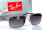 New Ray Ban Matte Silver Frame Gradient Grey Lens Sunglass RB3516 019/8G. Price: $178.88.