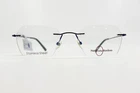 Naturally Rimless Nr 374 Eyeglasses Frames Navy 51-19-140 Stainless Steel New. Price: $20.99.