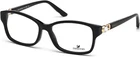 Swarovski Dolly SW5087 001 Black Square Plastic Eyeglasses Frame 54-15-140 New. Price: $160.00.