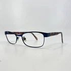 Fossil Eyeglasses Womens Blue Libby Tortoise Oval Frames 52-17-135 Pre-owned. Price: $31.99.