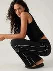 Athleta Venice High Rise Track Stripe Wide Leg Pant Small Black Piping New. Price: $59.98.