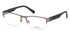 Guess GU50017 009 Gray Metal Semi Rim Optical Eyeglasses Frame 56-18-145 New. Price: $79.60.