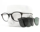 Giorgio Armani Eyeglasses Shiny Black Two Magnet Clip-on Sunglass Lens 8159U New. Price: $299.50.