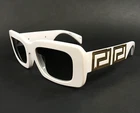 Versace Sunglasses MOD.4444-U 314/11 Thick White Gold Frames W/ Gray Lenses New. Price: $119.99.
