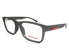 Prada Eyeglasses Frames VPS01R 16X-1O1 Metallic Grey Red Rectangle 56-18-145 New. Price: $249.99.