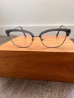 Coach Hc 5104B 9004 Gunmetal Sparkle Logo Cat Eyeglasses Frames 17 140 Pre-owned. Price: $39.99.