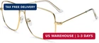 Dollger Blue Light Glasses For Men Classic Clear Lens Non Prescription Metal Avi New. Price: $16.29.