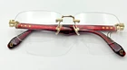 Christian Louboutin Eyeglass Frames LB5021 032 Gold Rectangle Rimless 56-16-145 New. Price: $388.88.