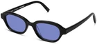 Warby Parker Cherman Sunglasses Jet Black Frame Violet Lenses Wide 49-19-140 Mm New. Price: $104.99.