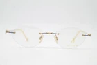 Vintage Glasses Aigner Ea 438 Blue Gold Black Rimless Eyeglass Frame New. Price: $102.62.