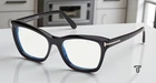 Tom Ford FT5909 001 Shiny Black Blue Block Lens 53 Mm Women's Eyeglasses New. Price: $209.00.